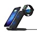 Produktbild Sararoom 2 in 1 Wireless Charger kabellos Ladegerät Schnellladestation Kompatibel für iPhone X/8/8Plus Galaxy S9/S8/S7 Edge iWatch 1/2/3/4 Schwarz