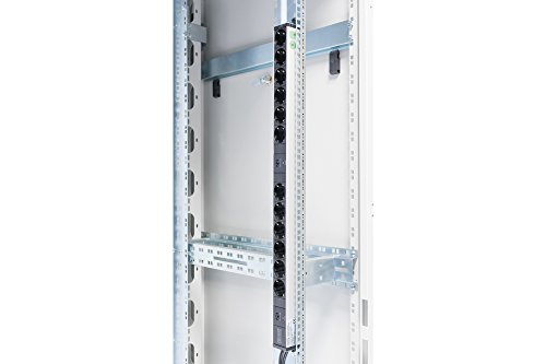 DIGITUS Professional Aluminium Steckdosenleiste, 1HE, vertikale Montage, 2x 16A, 250VAC 50/60Hz, 2×6 Schutzkontaktsteckdose, Überlastschutz, 2x 1.8 m Zuleitung Schutzkontaktstecker - 4