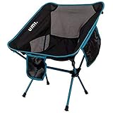 Amazon Brand – Umi Tragbarer Campingstuhl, kompakt, Ultraleicht, zusammenklappbar, mit Tragetasche für Wandern, Strand, Angel
