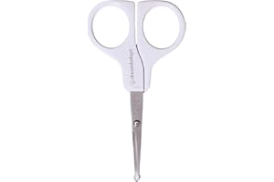 Dreambaby Infant Safety Nail Trimmer Scissors - with Rounded Tip & Comfortable Handles - White/Grey