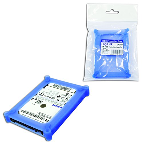 LogiLink UA0134 Festplatte Silikon Schutzhülle für 1x 6,4 cm (2,5 Zoll) HDD, blau - 4