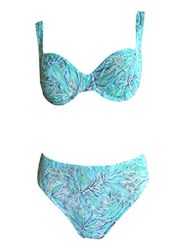 Preisvergleich Produktbild Solar Tan Thru Bügel-Bikini türkis / grün, Gr. 38 B-Cup