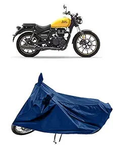 Tricway Bike Body Cover for Royaal enfieeld Meteor 350 BS6 Along with Dust Proof and Water Repellent with Premium Polyester Fabric (Navy Blue)