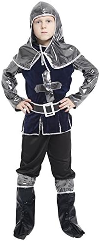 Amur Leopard Kids Boys Stealth Ninja Martial ArtsCrusader Little Soldier Cosplay Costume Party Fancy Dress, black, X-Large