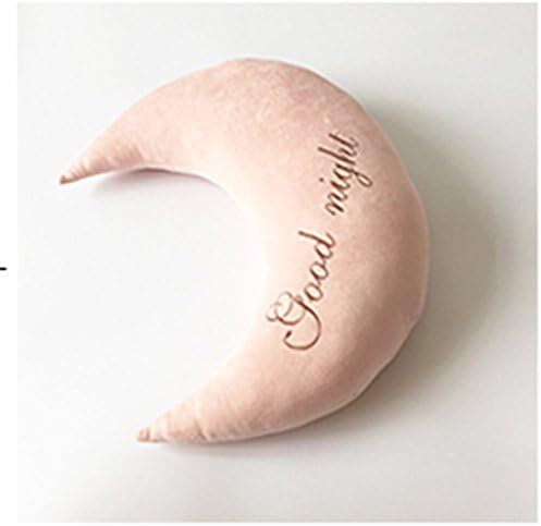 Three-dimensional triangle cushions, Moon and stars embroidered pillow baby appease suede pillow cushion sofa minimalist creative gift backrest cushions, ( Color : D )