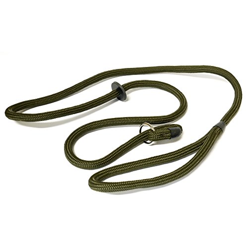 K.J.K Ropeworks Slip Leads with Rubber Stop - Olive