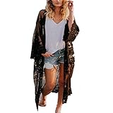 Womens Beach Wear Chiffon Cover Up Traje de baño Ropa de playa Bikini Summer Beach Bañador sin tirantes de dos piezas Traje de baño Sexy Bohemio floral Cubrir encima de la ropa de playa Bikini Vestido traje de baño Bañarse en la parte superior de las mujeres Sexy Bohemian Floral Encubrir ropa de playa Bikini Vestido del traje de baño Vestirse en la playa Bañarse en la playa Womens Loose Beachwear Vestido de Encaje Rayas Macrame Chiffon Beachwear Blanco Todo Negro Cover Up Wrap