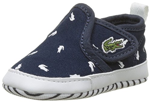 Lacoste Sport Unisex Babies’ Gazon Crib 116 2 Sneakers, Blue (Nvy/Wht), 0.5 UK