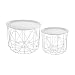 Produktbild 2-teiliges Set: ineinander passende Kaffeetische mit abnehmbarer Platte - modernes Design - Farbe WEIß