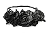 Large Black Rose Flower Hair Crown Garland Vintage Headband Boho Festival X-65 *EXCLUSIVELY SOLD BY STARCROSSED BEAUTY*