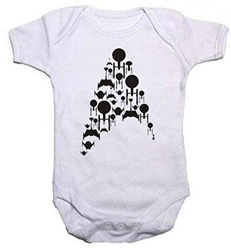 BABY GROW STAR TREK INSPIRED STARFLEET ENTERPRISE SHIP LOGO (3-6 UPTO 18LBS)