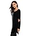 Meaneor Women's Side Slit Casual Cotton Beach Mini T Shirt Dress Crop Top Black XL
