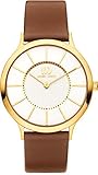 Danish Design Damen-Armbanduhr Analog Leder Braun DZ120522