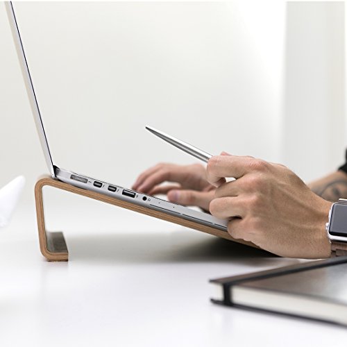 Woodcessories EcoLift Arnold Mini – Ergonomischer Laptop/Notebookständer bis 15 Zoll aus echtem Holz (Walnuss) - 8