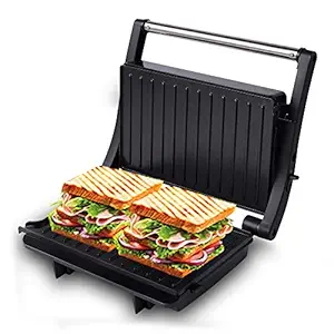 Pringle Sandwich and Panini Toaster Griller 2 Slice Non-Stick 180? Rotation Sandwich and Panini Toaster Griller Automatic Temperature Cut-off with LED Indicator For Home And Kitchen - GM 721 | 1000 watt