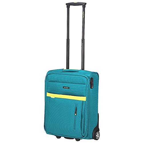 Preisvergleich Produktbild Travelite Notebook Koffer mit Rollen, aqua / citron (Blau) - 2047642