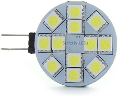 5 x G4 LED Bulbs / 12v Spotlights, 2 Watt, Cool White, 25 Watt Halogen Equivalent. Slice Style Fitment, Halogen Capsule Replacements (Fantastic for Kitchens, Motorhomes, Caravans, Etc)
