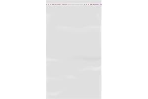 IBOO - Lote de 200 bolsas de plástico transparentes adhesivas OPP/bolsa de embalaje para joyas, caramelos, regalos (12 x 18 cm)