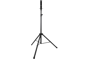 XQMAX XQ-Max Ständer für Dartscheibe schwarz Dreibein, Dartboard Halterung aus pulverbeschichtetem Metall, Dartständer für Elektro- und Holz-Dartscheiben