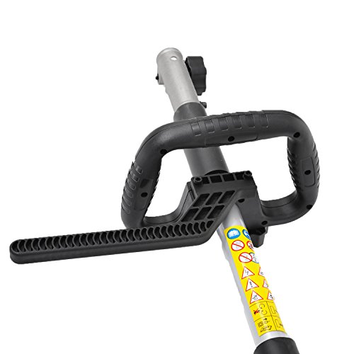 HECHT 3-in-1 Multitool 690 Heckenschere + Rasen-Trimmer + Hochentaster Multifunktionsgerät (900 Watt, inkl. Aufsätze: Strauchschere, Ast-Säge, Freischneider) - 9