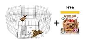 Scoobee Pet Products Dog Playpen 30 inch with Free chickhigh(70 g)