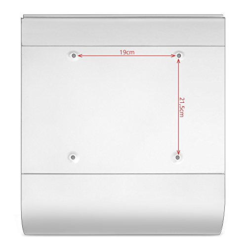 Design Briefkasten mit Zeitungsfach, Designer Motivbriefkasten mit Zeitungsrolle kaufen, für A4 Post, groß, bunt, Briefkastenschloss 2 Schlüssel, von banjado Motiv personalisiert Beschriftung Hausnummer Name Motiv Vogelhochzeit - 5