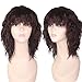 Produktbild Neue Perücke Weibliches Kurzhaarperücke SSUDADY Kleine Wellenrolle Perücke Curly Wavy Kurz Full Cosplay Extensions-Haarteil Synthetisch Hitzebeständig Wig mit Pony
