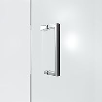 Maniglia Per Porta Doccia AQUABATOS - Design Ad Arco In ABS Cromato | Foro 145mm | Facile Installazione - Foto 3