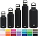 Produktbild Schlichte, Moderne Ascent Wasserflasche – schmales Mund, vakuumisoliert, doppelwandig, 18/8 Edelstahl, pulverbeschichtet – 5 Größen, 30 + Farben, schwarz - Midnight Black, 32oz