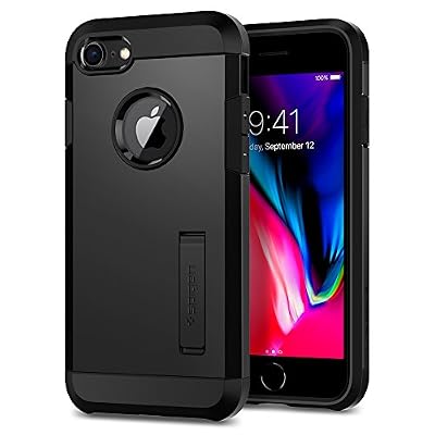 Spigen Coque iPhone 8, Spigen® Coque iPhone 7 / 8 [Tough Armor 2] HEAVY DUTY [Noir] Slim Dual Layer Protective Housse Etui Coque Pour iPhone 7 / 8 - (054CS22216)