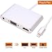 Produktbild Lightning auf HDMI/VGA/Audio Adapter Konverter Kabel, anskp 3 in 1 Lightning 8 Pin zu Digital AV Multiport HDMI VGA & Audio Adapter mit Micro USB Ladekabel + 3,5 mm Audio Port für iPhone/iPad