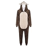 Kinder Mädchen Jungen Weich Flauschig Animal Affe Gorilla Leopard Schädel Camofulage Wolf Onesie Kostüm - Jungen, Affe, 9-10 Years - 