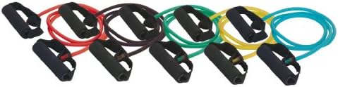 AT HOME WORKOUT FOR MEN RESISTANCE BAND - * Strength &amp; Power Training - Ideal For Home Fitness, Yoga, Pilates, Abs, P90x &amp; Workout* YELLOW