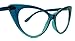 Produktbild 50er Jahre Damen Brille Cat Eye Nerdbrille Klarglas Brillengestell FARBWAHL KE (Blau Ombre)