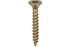 TIMCO Solo Chipboard & Woodscrews - PZ - Double Countersunk - Yellow - 6.0 x 40mm - Box of 200
