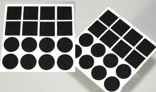 Preisvergleich Produktbild Filzgleiter Set 32-teilig selbstklebend schwarz Bodenschutz Kratzschutz Möbelgleiter