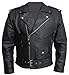 Produktbild 1003 Bangla Chopper Motorrad Jacke Rindsleder mit Protektoren Schwarz Gr. M