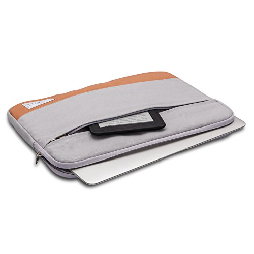 Johnny Urban Canvas Laptop Sleeve 15 – 15.6 Zoll Grau – Schutzhülle für 15 – 15.6 Zoll Laptops von Dell Samsung HP ASUS Acer Sony uvm. – Laptophülle Laptoptasche Notebook Tasche aus Baumwoll Canvas - 4