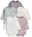 Mamas & Papas Baby-Girls Mamas And Papas 5 Pack Long Sleeve Bodysuit Striped Pink Long Sleeve Set of 5 Bodysuit, Pink, 0-3 Months