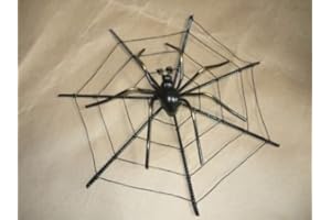 ARTERAMEFERRO Ragno da Parete Decorativo in Ferro su Ragnatela Portafortuna