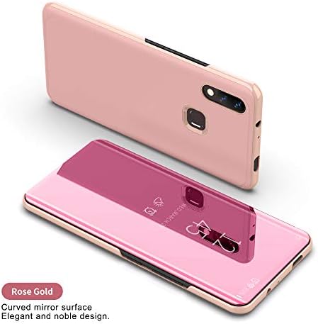 Vivo NEX Mirror Plating Flip Case Smart View Flip Cover for Vivo NEX (Rose gold)