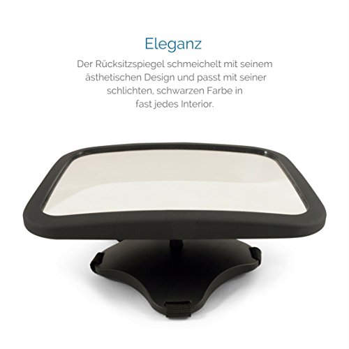 Rücksitzspiegel für Babys von Steppenläufer | Babyspiegel für’s Auto (Kindersitz-Spiegel) – Autospiegel / Rückspiegel für’s Baby, splitterfreier und extra großer Spiegel für die Babyschale - 3