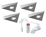 Energieeffizienzklasse C Evotec DHL Unterbauleuchte Maxi, 4er-Set, Edelstahl, 40 W, Transparent, Small