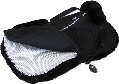 ENGEL GERMANY Sheepskin Halfpad with chamber for back-padding cloth colour black lambskin colour black size L (Sakis 2 Keil)