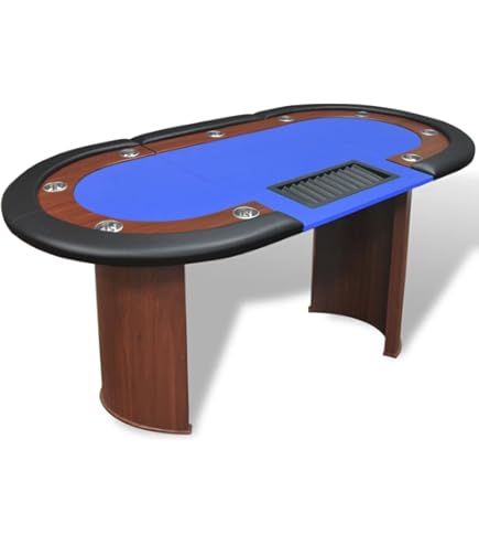 Tavolo Da Poker Pieghevole Rantry 8 Giocatori 108x108cm Verde | Con Portabicchieri E Feltro - Foto 8