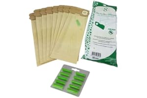 IMPORT GE.RA. EXPORT GE.RA 8 SACCHI SACCHETTI di per Aspirapolvere + 10 PROFUMI PER FOLLETTO VORWERK VK 120 121 122 COMPATIBILI