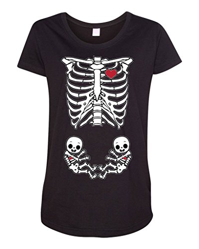 Sixtion Twins Baby Skeleton Maternity DT T-Shirt Tee XX-Large