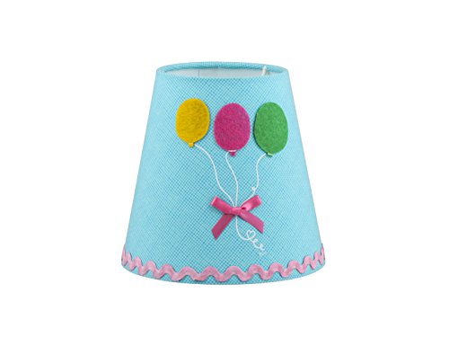 Kinder Kronleuchter / Lüster weiß, bunten Stoffschirmchen in verschiedenen Designs, Lief! 12031Set - 4