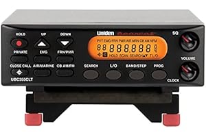 Uniden Escáner base UBC-355CLT 25-960MHz, 300 canales, 8 bancos, Negro, 1 unidad