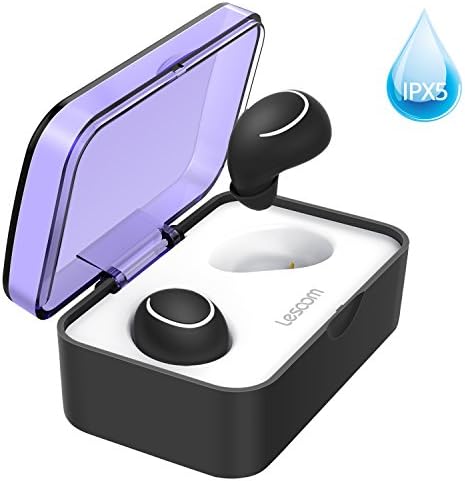 Wireless Headphones Bluetooth, Lesoom True Wireless Earbuds with Mic in Ear Earphone Waterproof Hi-Fi Stereo Headset Noise Cancelling Earpiece for Sport Running iPad iPhone X 8 7s 7 (2018 Upgraded)